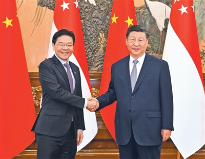【人民日報】習近平會見新加坡總理黃循財